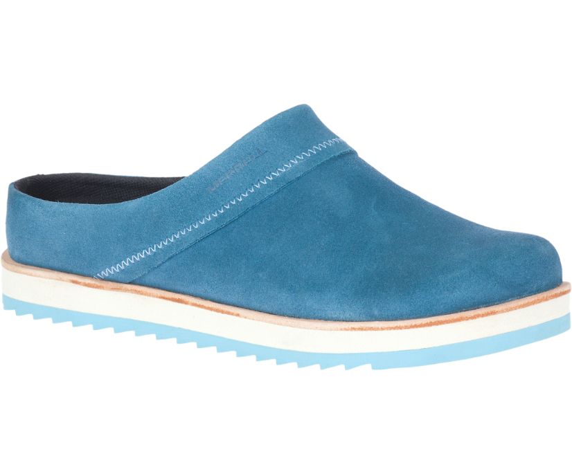 Buty Merrell Juno Clog Suede - Slip Ons Damskie Merrell - Szare Niebieskie [EAXUJ-0413]